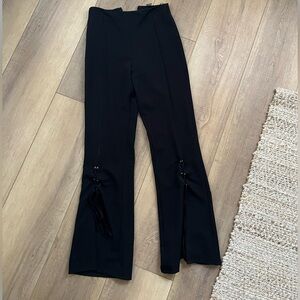Ale by Alessandra black tie at leg pants super cute size xsmall